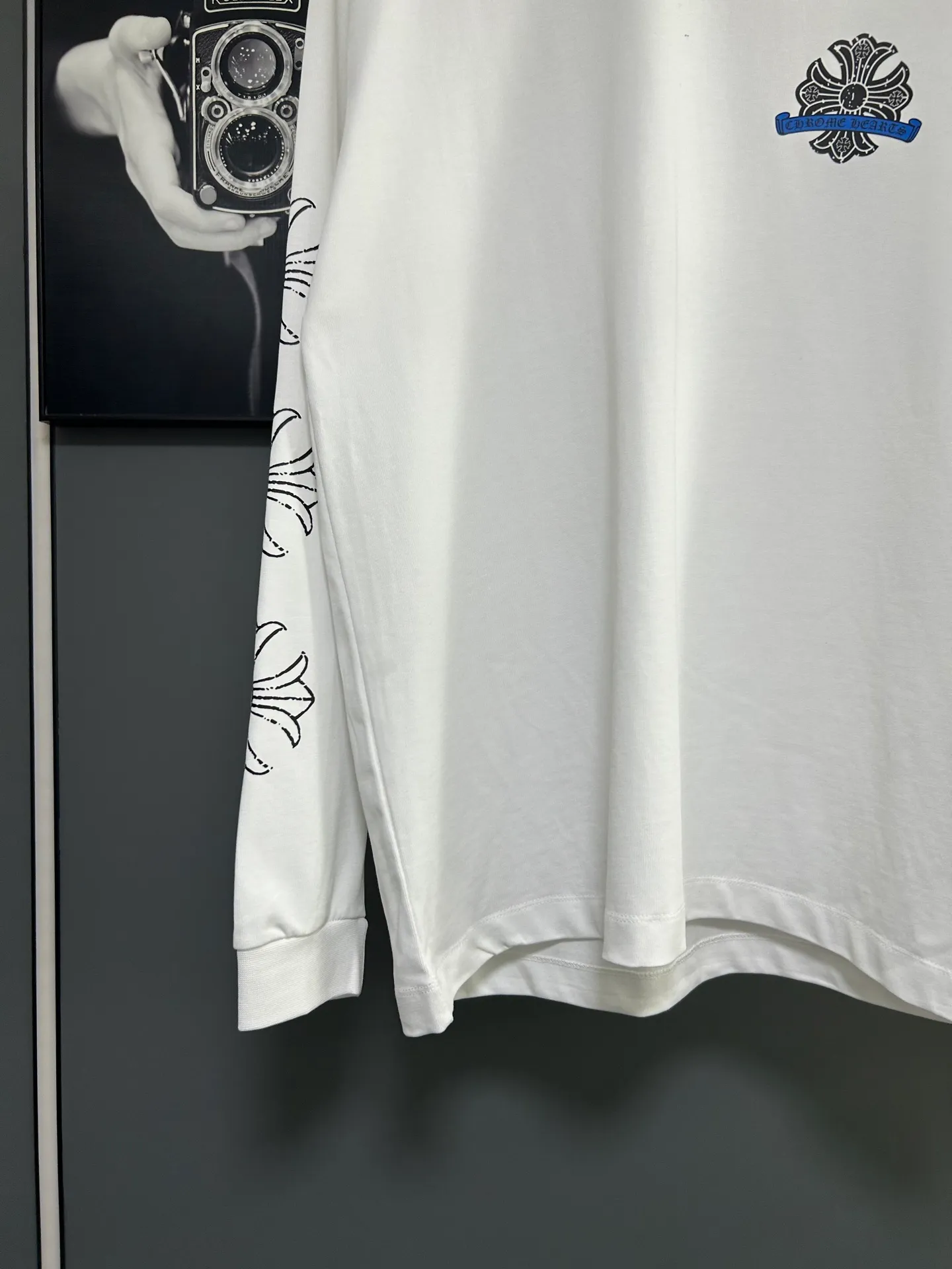 P230 2026 new (exclusive) Chrome Hearts autumn and winter limited edition heavyweight high-weight long-sleeved T-shirt, customized Dreamweaver Yayun ribbed cotton designer concept style Fabric: Heavy 380g Size: S M L XL Color: White Black